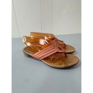 Merrell Lidia Faded Rose Leather Thong Sandals Womens US 8 EU 39 Casual